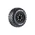 Louise 2.4/3.2" SC-Rock Tyres On Black Spoked Removable Hex Rims - Glued Wheels 2Pcs L-T3229SB