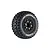 A single Louise SC-Uphill RC short course tyre mounted on a black spoked rim with gold-coloured lug nut accents, isolated on a white background.