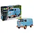 Revell 1/24 scale Volkswagen T1 Gulf Panel Van plastic model kit box and a fully assembled model van.