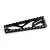 A black anodized aluminum Yeah Racing droop gauge for RC cars, featuring laser-etched measurement markings from -2 to 10.5 mm.