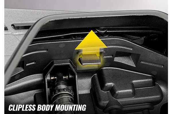 Secure and Convenient Clipless Body Mounting