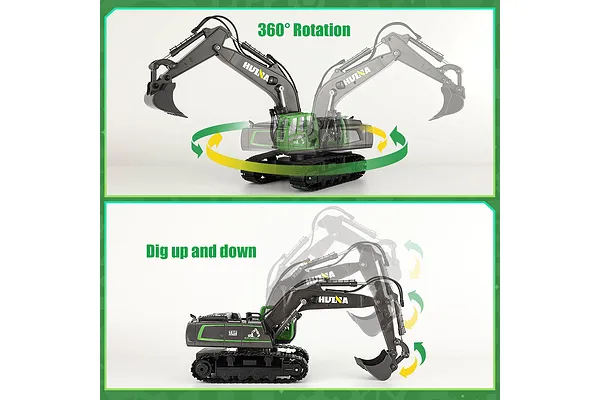Realistic Arm and Bucket Movements