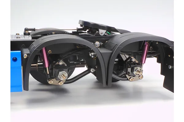 Trunnion Suspension with Reinforced Plastic Axles