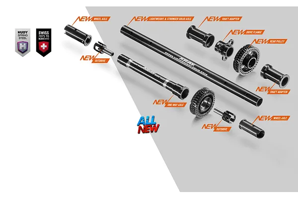 New 35T Aluminium Pulley & Longer Drive Belt