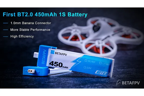 First 450mAh 1S Battery with BT2.0 Connector