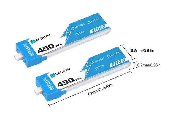 High-Performance 450mAh 1S LiPo