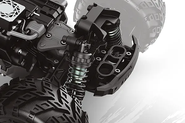 Serious Front Suspension with Aluminium Shocks