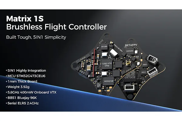 Matrix 1S Flight Controller With High Power VTX