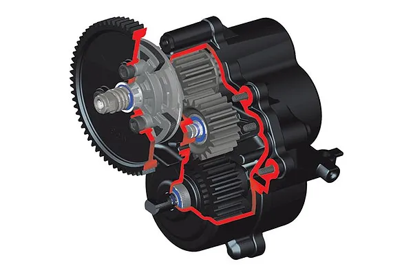 Brushless-Ready transmission and gearbox