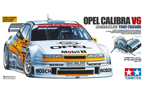 Tamiya Opel Calibra V6 TA-02 — sticker sheets / livery detail