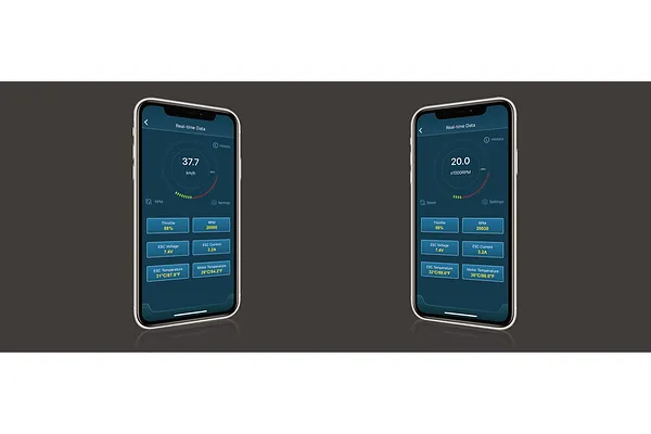 HW Link app interface — parameter adjustment