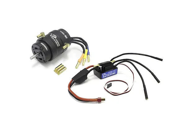 Kyosho Jetstream 888VE — brushless motor and ESC detail