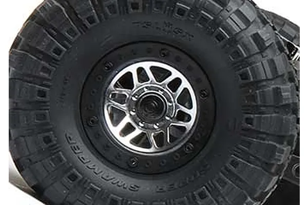 3-piece 1.9" beadlock chrome wheels