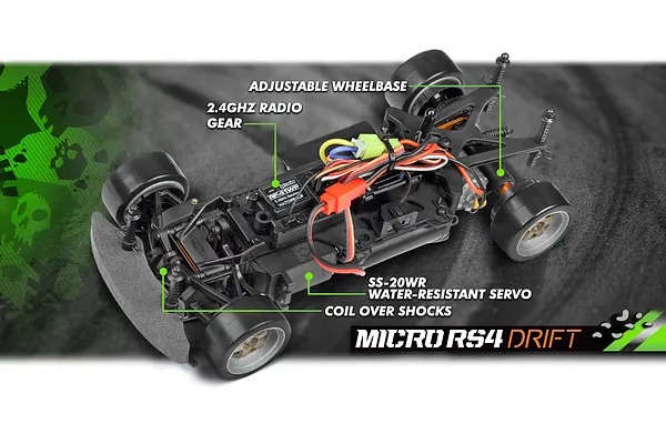 Scale replica wheels and hard drift tyres