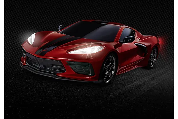 Corvette Stingray LED light kit installed — front