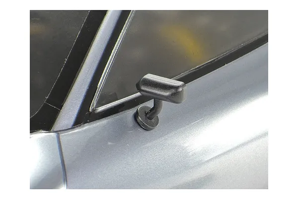 Race car side mirrors — separately moulded