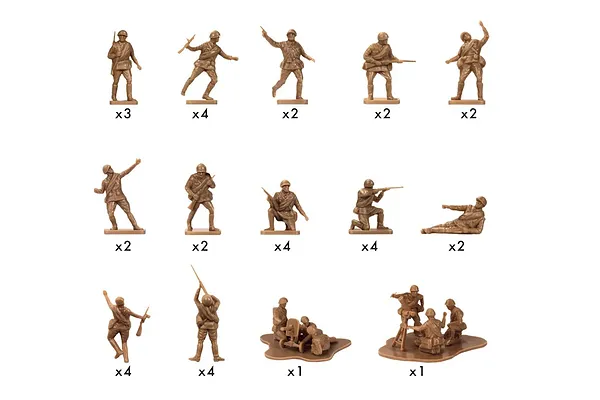 1/76 WWII Russian Infantry figures set