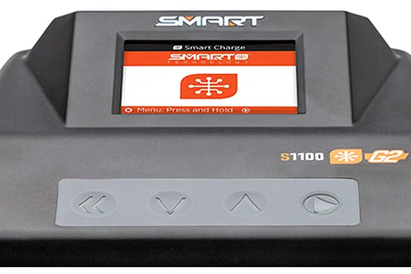 S1100 charger interface and menu display