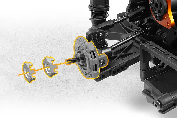 Rotating Disc Brakes and Adjustable Wheel Spacing