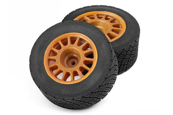 Super Realistic Rally Wheels And Real Rubber Tyres