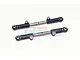 Two black and silver GPM Racing adjustable aluminium turnbuckles for RC cars, shown against a plain white background.