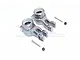 GPM Aluminium Rear Hubs 2Pcs - Grey Silver MAK022-GS