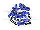 GPM Aluminium Front Steering Hubs & Rear Hubs with Oversized Bearings Set - Blue TXM2122N-B