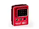 Power HD G2 Smart Gyro in red aluminium casing, showing connection pins, adjustment dials, and branding on a white background.