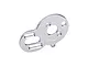 A silver GPM Racing aluminium motor plate for RC cars, featuring multiple mounting holes and slots, isolated on a white background.