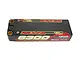 Gens Ace Redline 7.4V 6300mAh 130C hard case LiPo battery for RC drag racing, featuring a black casing with red and yellow branding.