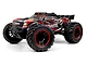 BlackZon Spryte ST 1/20 scale RC stadium truck in red and black livery, featuring off-road tires and a rear spoiler, isolated on a white background.
