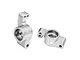 A pair of silver GPM Racing aluminium rear hubs for RC cars, marked with L and R for left and right sides.