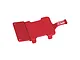 A red anodized aluminium electronics and receiver mount by GPM Racing for RC vehicles.