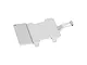 A silver GPM Racing aluminium electronics and receiver mount for RC vehicles, shown from a top-down perspective against a white background.