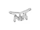 A silver GPM Racing aluminium rear shock tower for an RC car, shown against a plain white background.