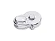 A silver GPM Racing aluminium main gear cover for RC vehicles, featuring a machined metal finish and embossed logo.