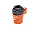 GPM Racing orange aluminium 23T servo horn with integrated servo saver mechanism against a white background.
