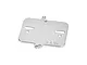 A silver GPM Racing aluminium electronics mounting plate for RC cars, featuring mounting slots and holes.
