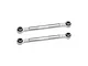Two silver GPM Racing aluminium front steering linkages for RC cars, featuring integrated ball joints at each end.