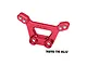 A red anodized aluminium front shock tower for an RC car, featuring the GPM logo and 7075-T6 ALU text.