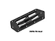 A black GPM Racing aluminium intake grate for RC boats, featuring a sleek, angular design with mounting holes and silver-toned internal bars.