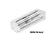 A silver GPM Racing aluminium intake grate for RC boats, featuring a multi-slotted design and countersunk screw holes.