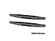 Two black GPM Racing aluminium rear lower trailing arms for RC vehicles, shown against a white background.