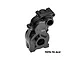 A black GPM Racing aluminium transmission housing for RC cars, featuring engraved branding and 7075-T6 aluminium material markings.