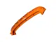 An orange anodized aluminium front bumper mount for an RC car by GPM Racing, featuring a curved design with multiple mounting holes and the GPM logo.