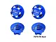 GPM Aluminium 17mm Wheel Lock Nuts 4Pcs - Blue MAK010A-B