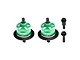 GPM Aluminium Front and Rear Complete Differentials 2Pcs - Green TXMM1137S-G