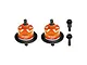GPM Aluminium Front and Rear Complete Differentials 2Pcs - Orange TXMM1137S-OR