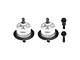 Two silver GPM Racing aluminium differential housings with black ring gears and two separate black pinion gears on a white background.