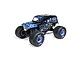Losi LMT 2.0 Son-Uva Digger RC monster truck with blue flame graphics and BKT tires on a white background.